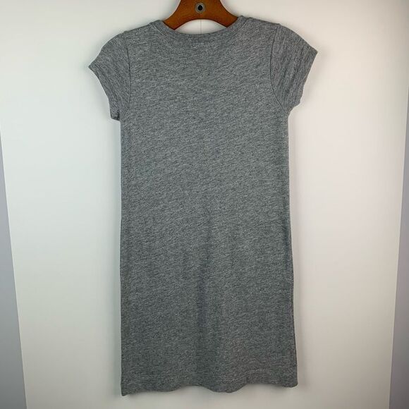 Crewcuts Girls Terry Pullover Beaded Necklace Jersey Short sleeve Dress Grey 12 - Picture 2 of 9
